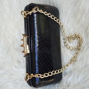 ELAINE TURNER LEATHER EVENING BAG